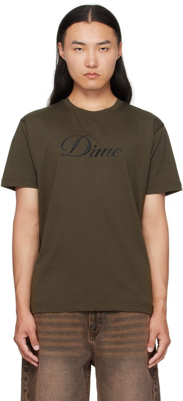 Тениска Dime Dime Cursive T-Shirt Зелено | DIMEFA2574BLK, 0
