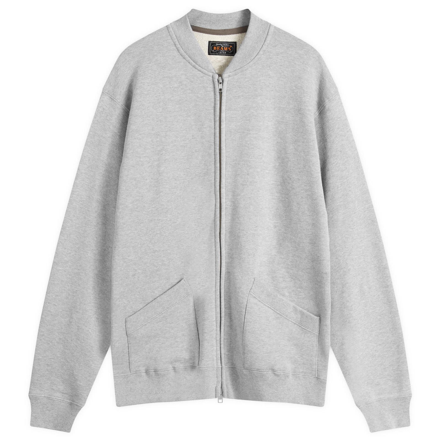 Пуловер BEAMS Beams Plus Jersey Zip Bomber Jacket Сиво | 3813-0193-048-15, 0