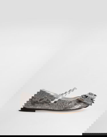 Кецове и обувки Dolce & Gabbana Brocade Ballet Flats With Bow Металик | D11377AV76080998, 0