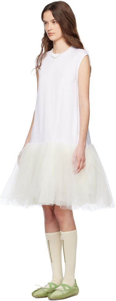 Pокля Simone Rocha Simone Rocha Relaxed Ballet Tutu Midi Dress Бяло | 7396 0553, 3