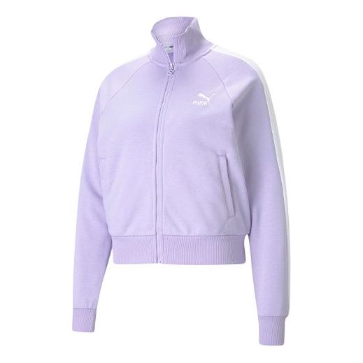 Яке Puma Iconic T7 Embroidered Logo Stand-Up Collar Track Jacket Лилаво | 531412-16