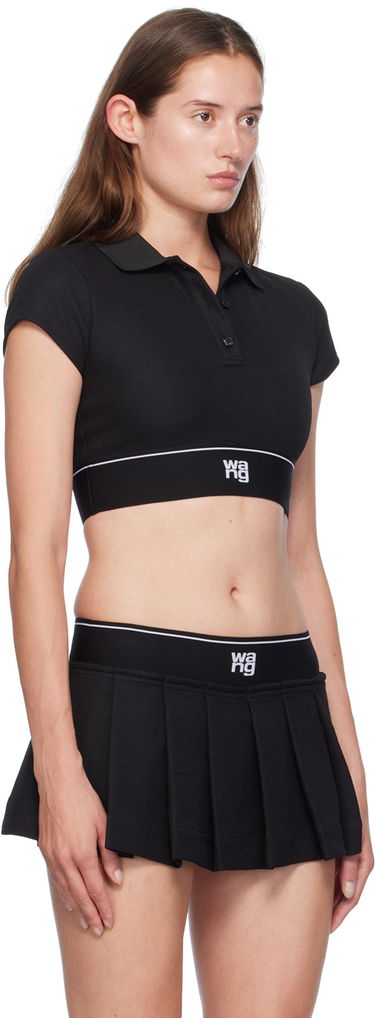 Пола Alexander Wang Alexander Wang Cheerleader Cropped Polo Черно | 4CC3241497, 1