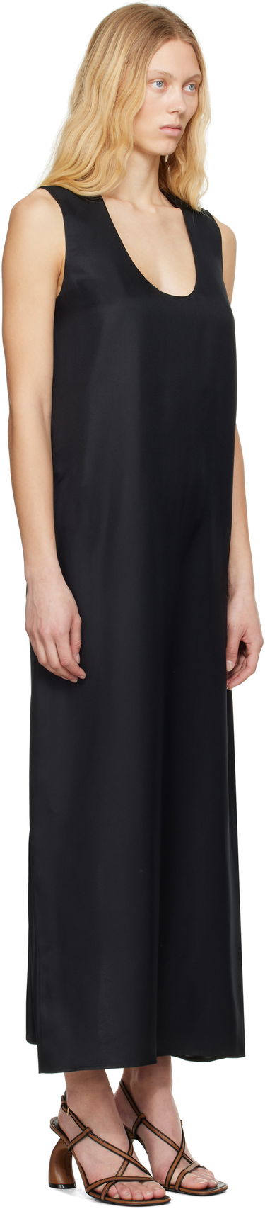 Pокля Róhe Róhe Scoop-Neck Silk Maxi Dress Черно | 415-33-164, 1