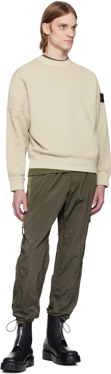 Пуловер Stone Island Stone Island Diagonal Fleece Old Effect Sweatshirt Бежово | K1S15 6100032 S0045, 4