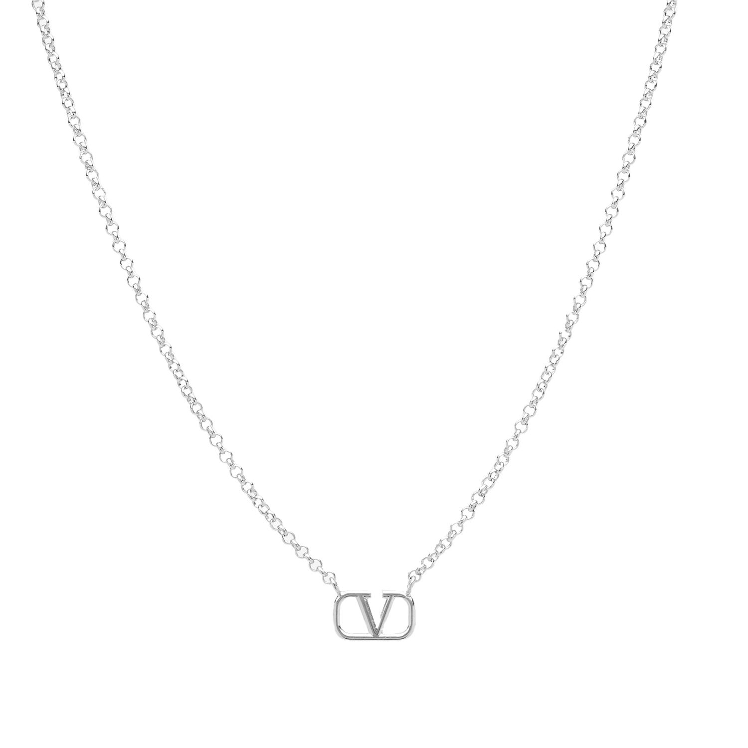 Колие Valentino V Logo Necklace Palladium Металик | 3Y2J0N96MET-172, 0
