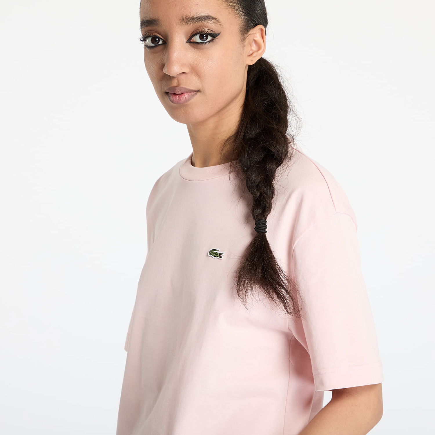 Тениска Lacoste Lacoste Soft Cotton T-Shirt Розово | TF7215 ADY, 1