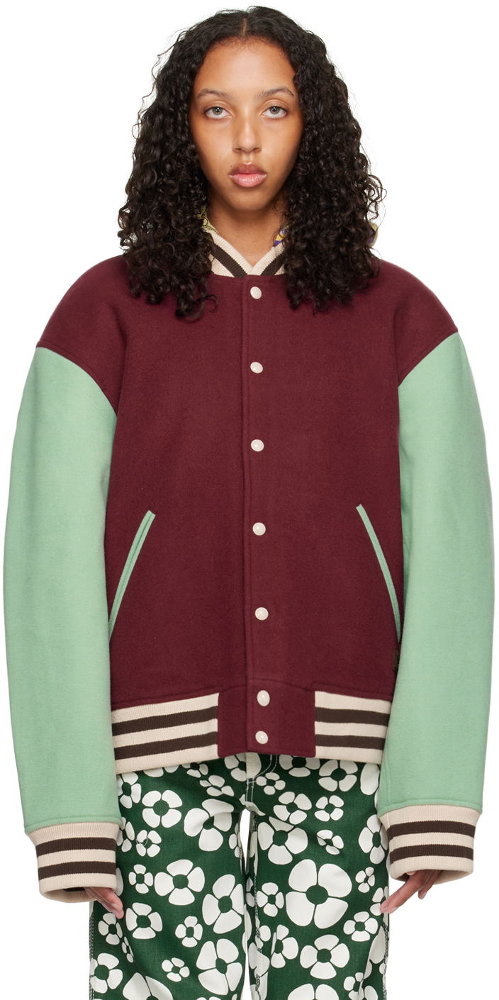 Яке бомбър Acne Studios Colorblocked Bomber Jacket Бургунди | C90118-, 0