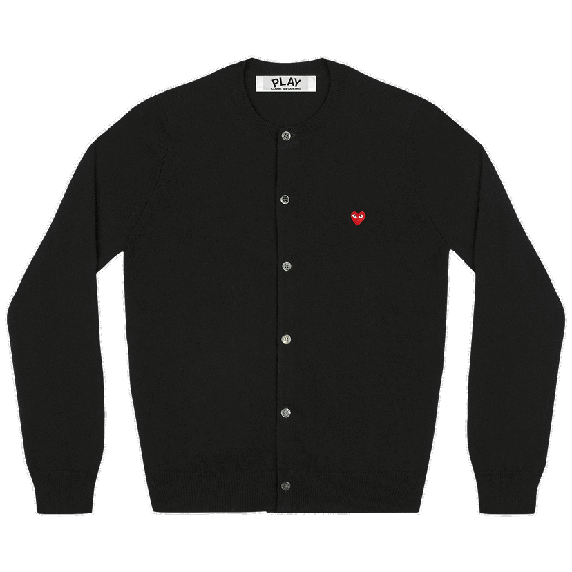 Пуловер Comme des Garçons PLAY Mini Heart Cardigan Черно | AZ N079 051 1