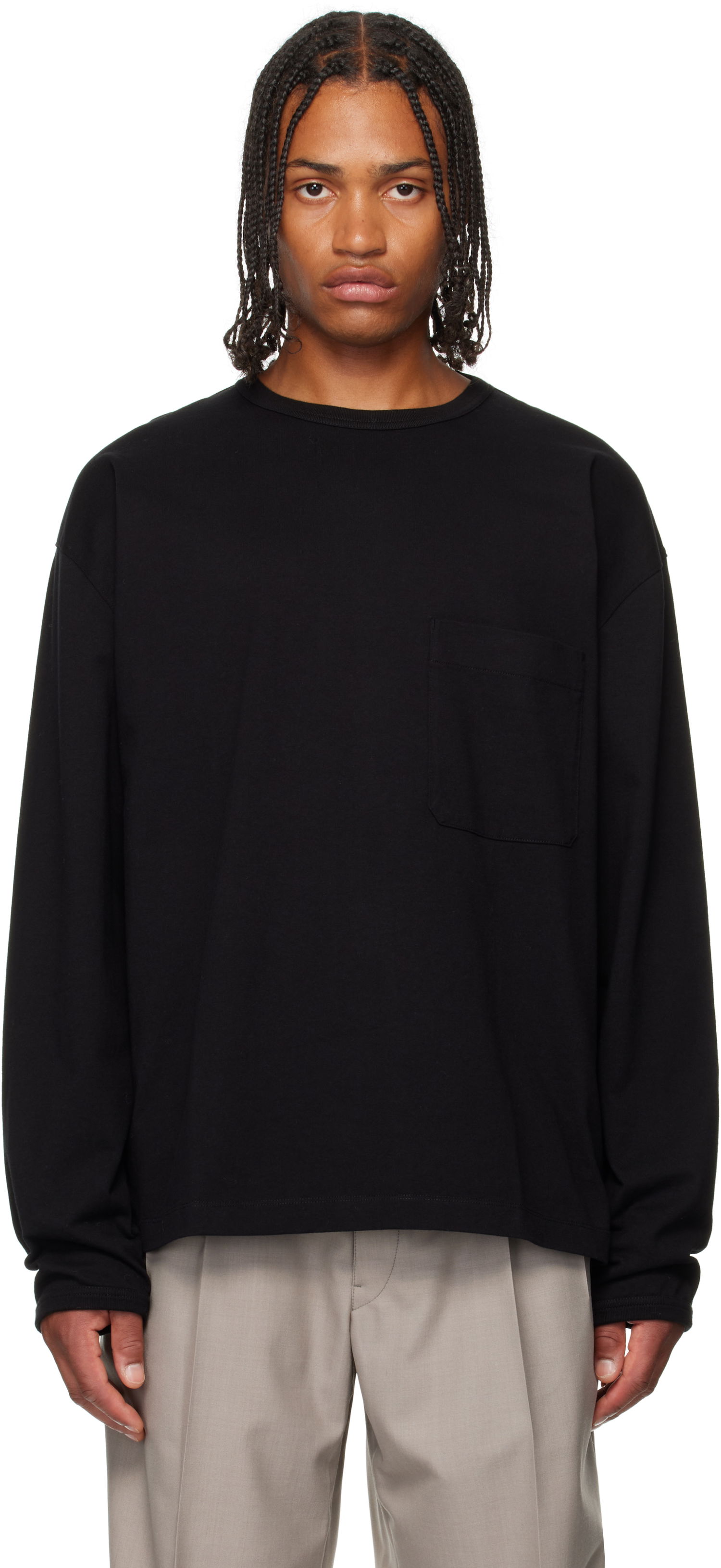 Тениска LEMAIRE LEMAIRE Boxy Pocket Tee Черно | TO1340 LJ1022, 0