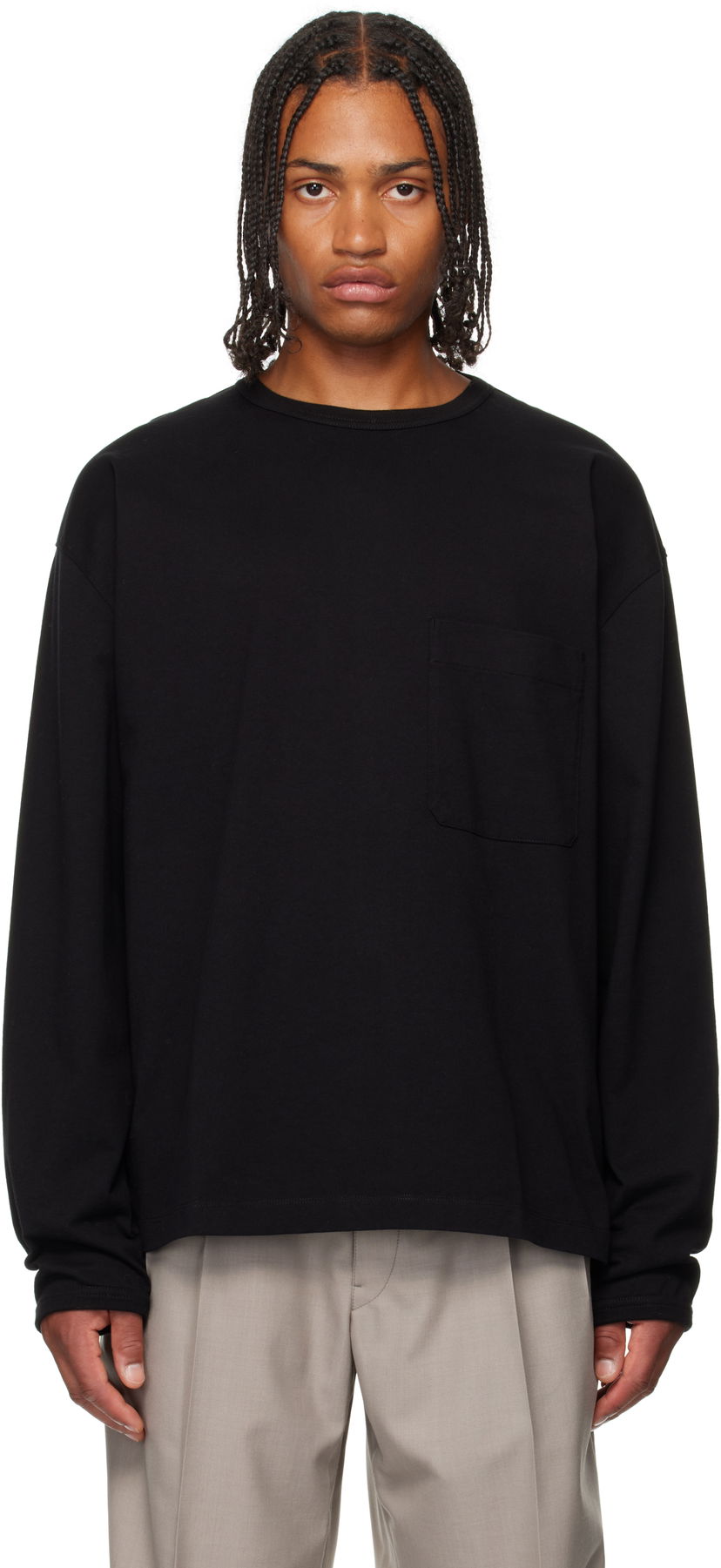 Тениска LEMAIRE LEMAIRE Boxy Pocket Tee Черно | TO1340 LJ1022