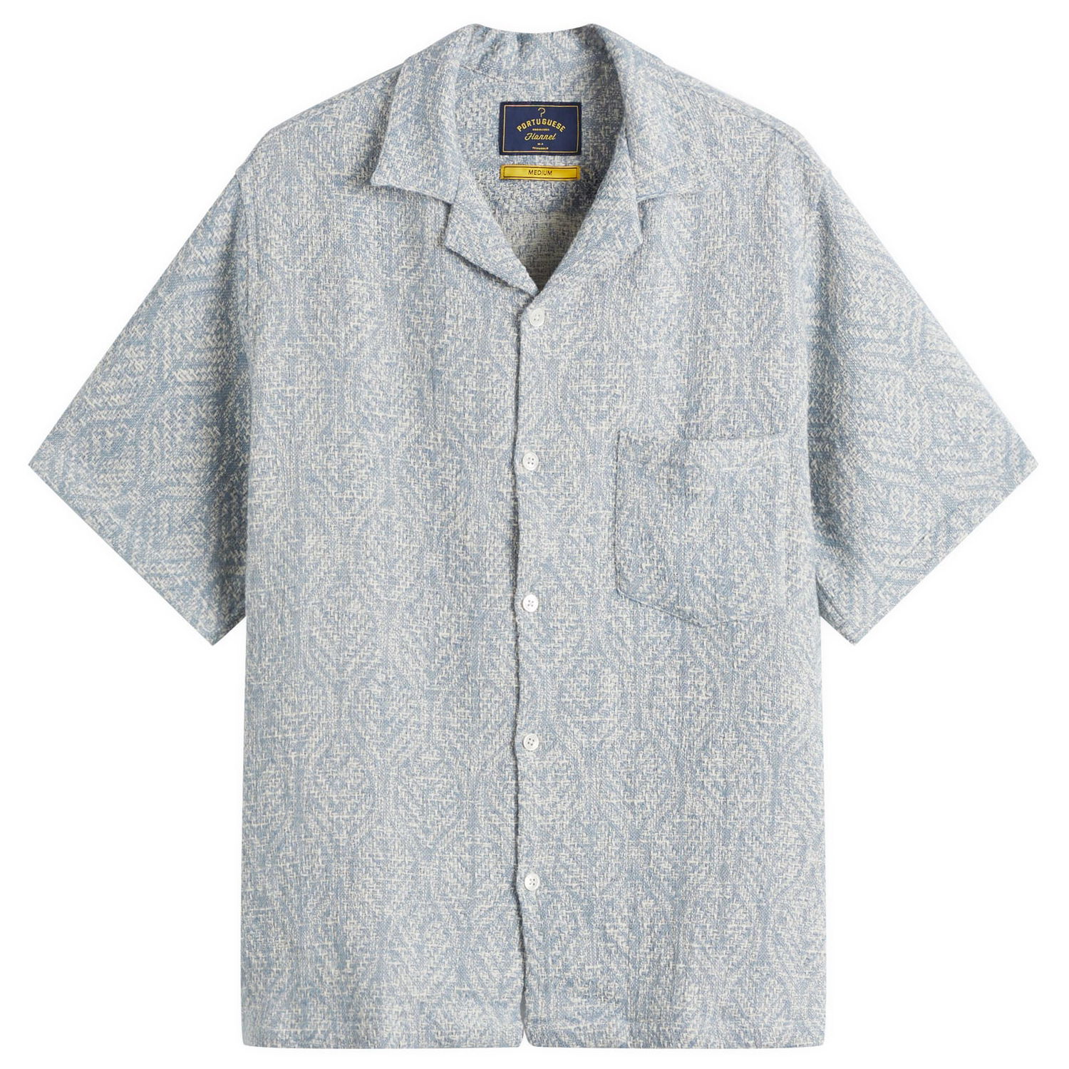 Риза Portuguese Flannel Portuguese Flannel Pascal Jacquard Vacation Shirt Синьо | SS25-070-SKB, 1