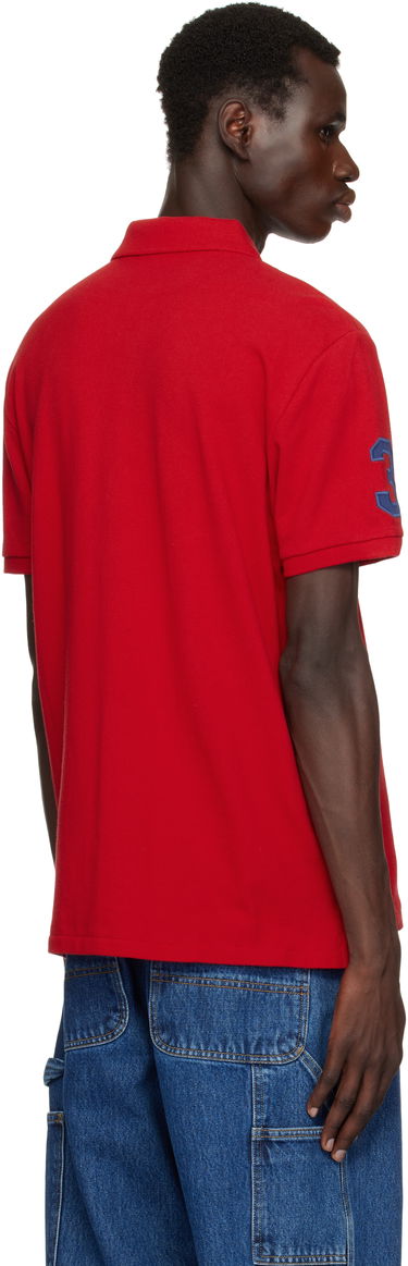 Поло тениска Polo by Ralph Lauren Ralph Lauren Custom Slim Fit Big Pony Mesh Polo Червено | 710688969005, 2