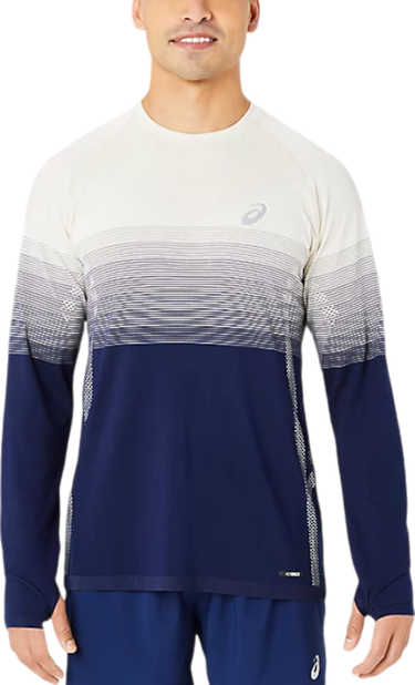 Тениска Asics Long Sleeve Running Shirt Синьо | 2011c394-200, 0