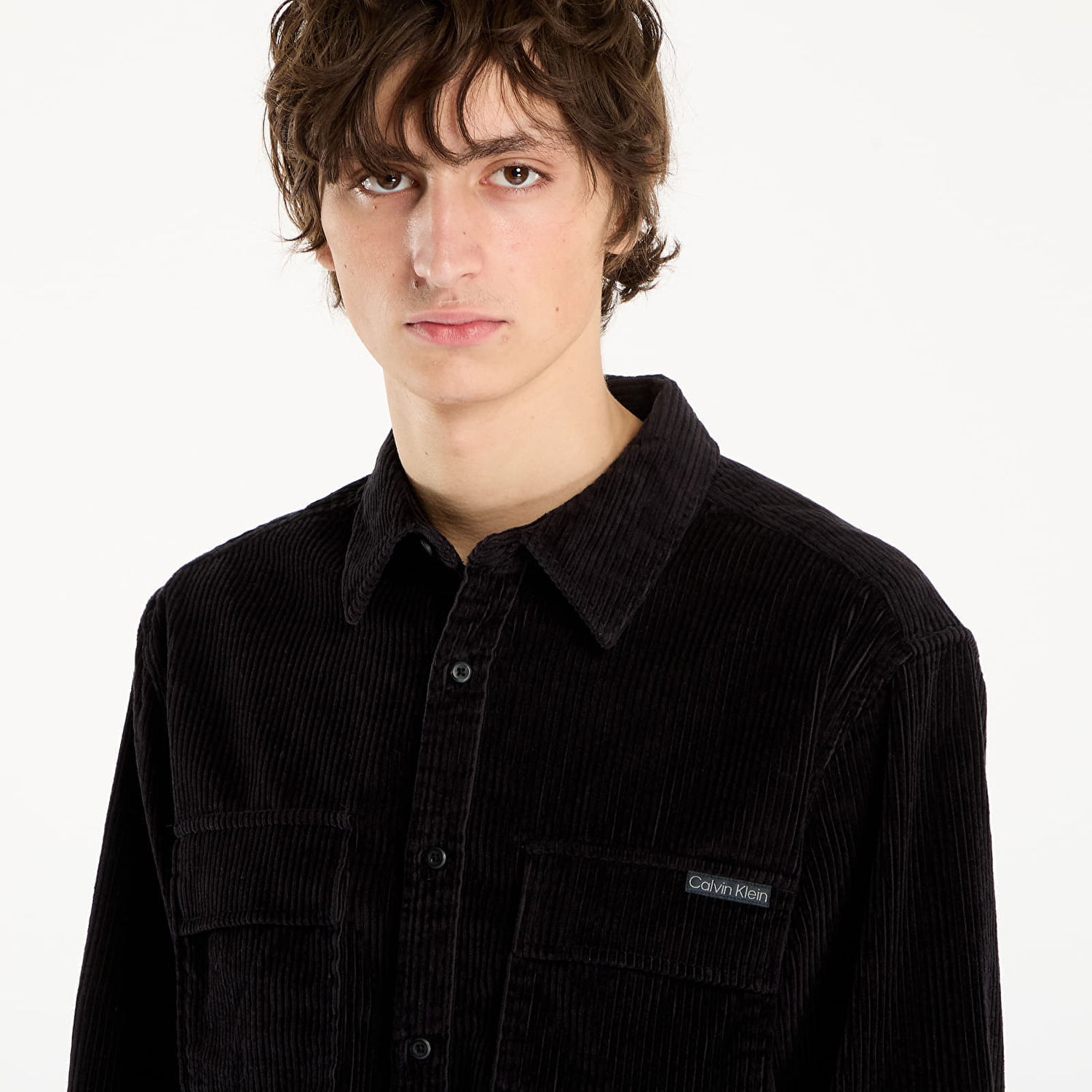 Риза CALVIN KLEIN Ls Corduroy Pocket Shirt Черно | LV04RD106G UB1, 1