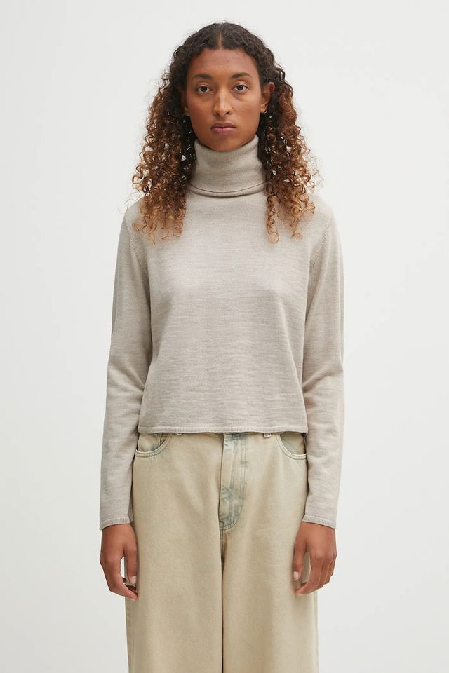 MM6 Maison Margiela Cropped Wool Turtleneck Sweater