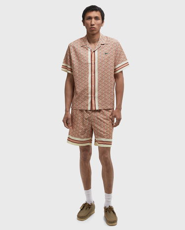 Риза Lacoste Lacoste Monogram Relaxed Fit Woven Button-Up Shirt Розово | CH9094-F9I, 2