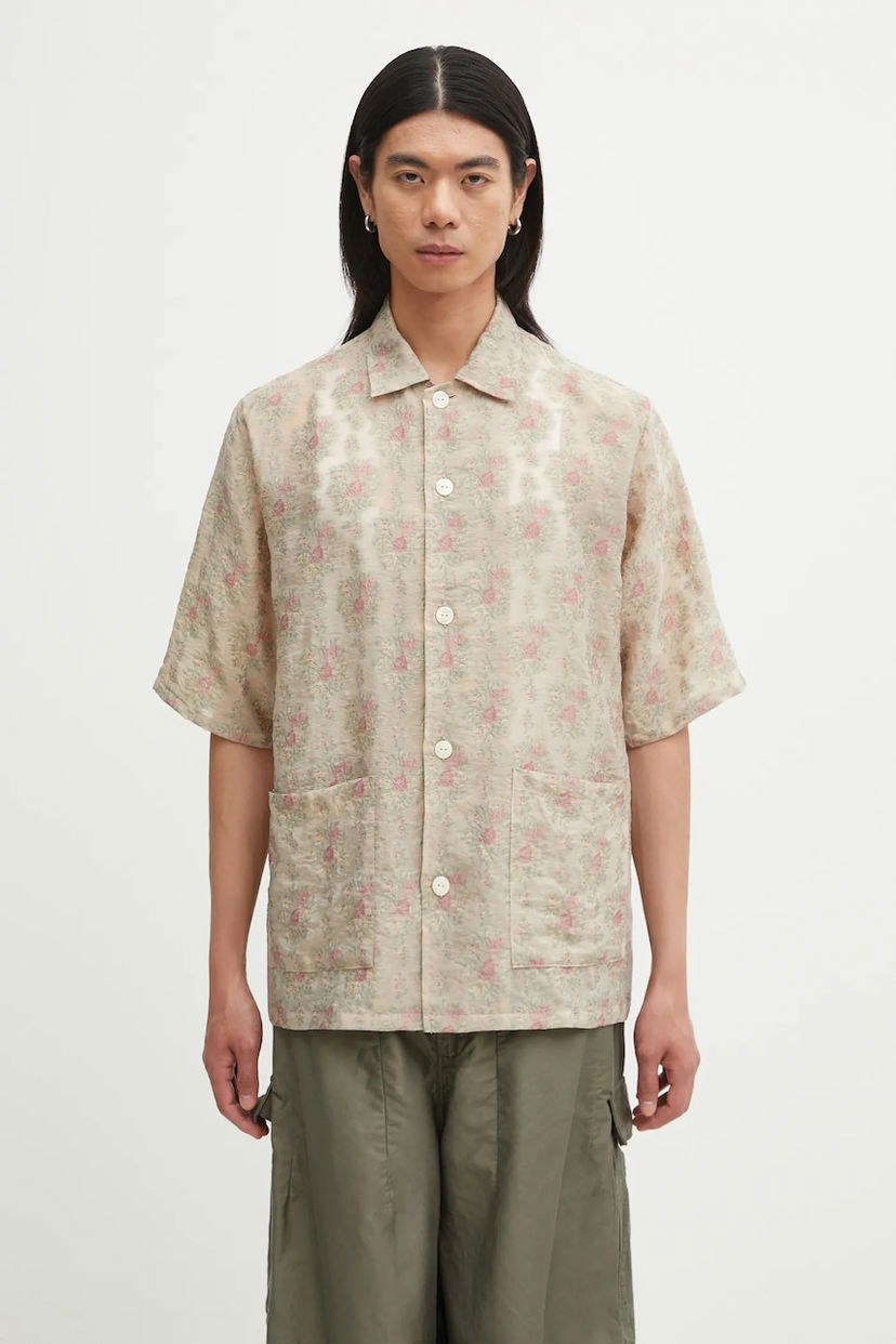 Риза Needles Needles Cabana Relaxed Fit Shirt Бежово | RW278