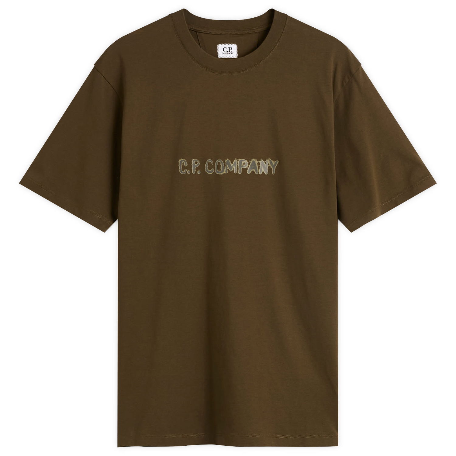 Тениска C.P. Company Text Logo T-Shirt Зелено | 19CMTS108A-006586W-683, 0