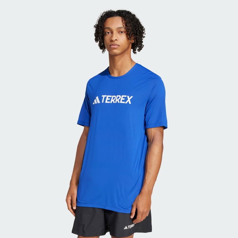 Тениска adidas Performance Terrex Multi Climacool Logo Tech Tee Синьо | JI9233
