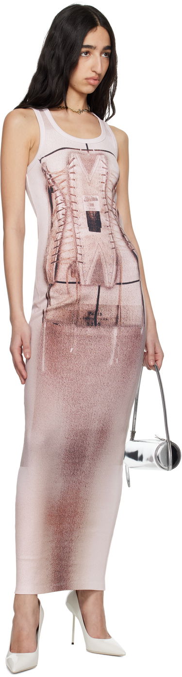 Pокля Jean Paul Gaultier Jean Paul Gaultier 'The Corset Trompe-L’oeil' Maxi Dress Розово | 25/34-F-RO405-J582-260100, 3