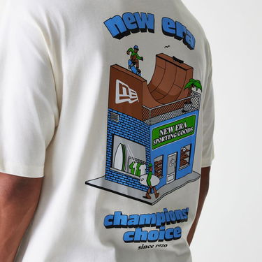 Тениска New Era New Era Store Graphic T-Shirt Бяло | 60684400, 6