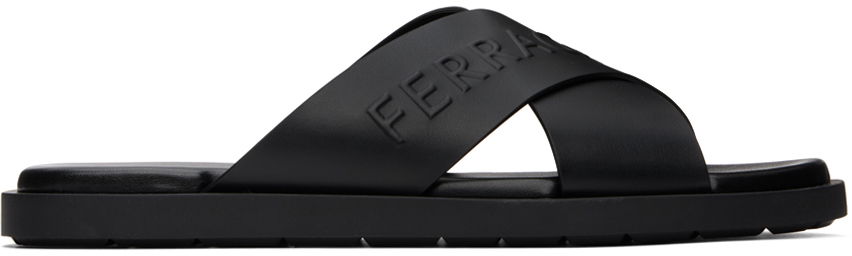 Кецове и обувки FERRAGAMO Crossover Strap Sandals Черно | 774329, 0