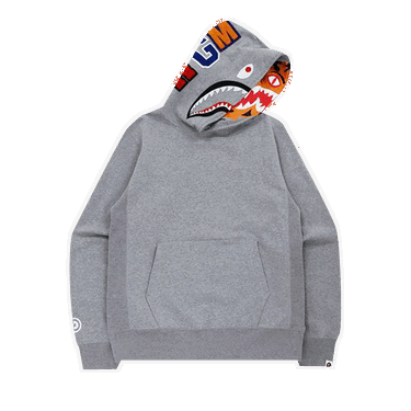 Суитчър BAPE Shark x Tiger Pullover Hoodie Сиво | 1H80 114 005 GRAY, 0