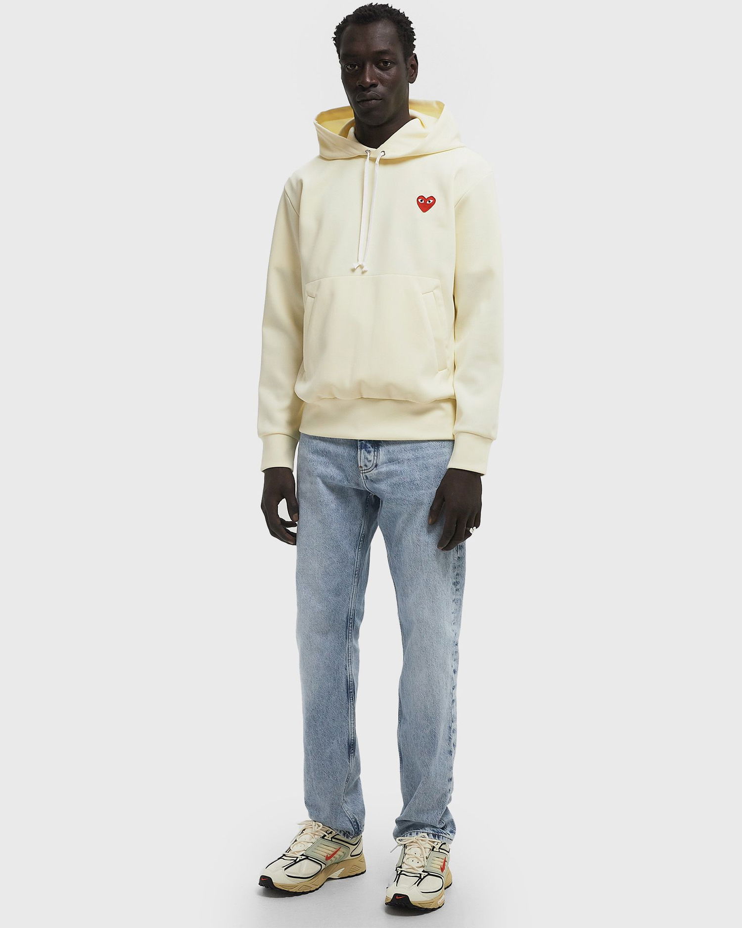 Суитчър Comme des Garçons Play Red Heart Emblem Sweatshirt Hoodie Бежово | AX-T174-051-3, 1