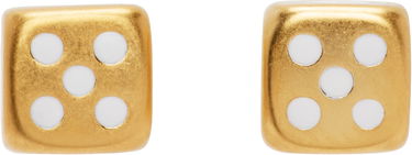Обеци VEERT VEERT 'The Dice' Gold-Tone Earrings Жълто | OR03PL, 0
