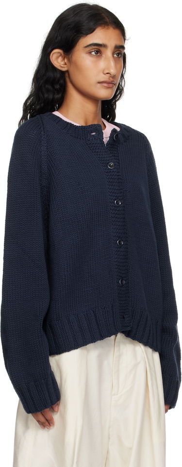 Пуловер YMC YMC Atomic Cardigan Тъмно синьо | Q8YMF, 1