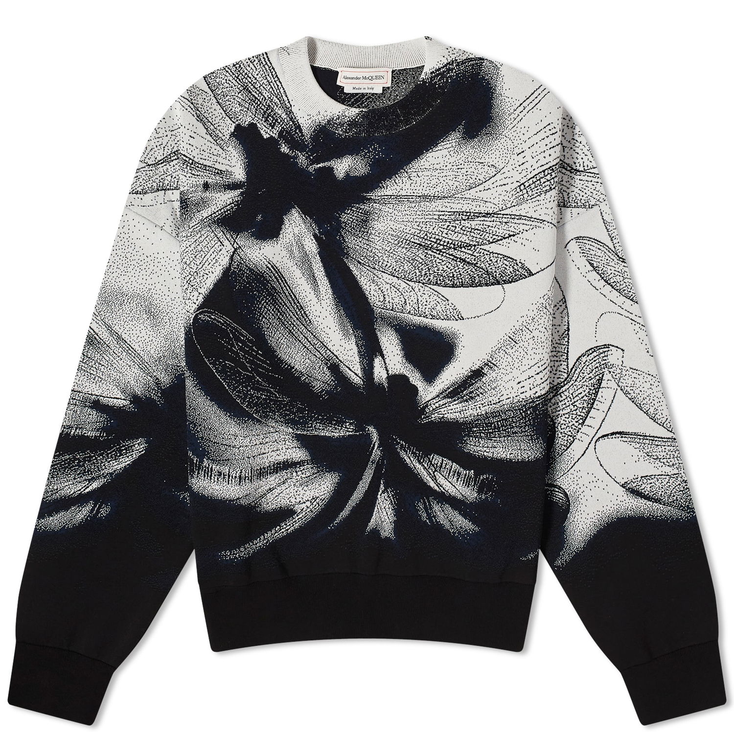 Пуловер Alexander McQueen Jacquard Dragonfly Crewneck Сиво | 776011Q1A8A-1219, 0