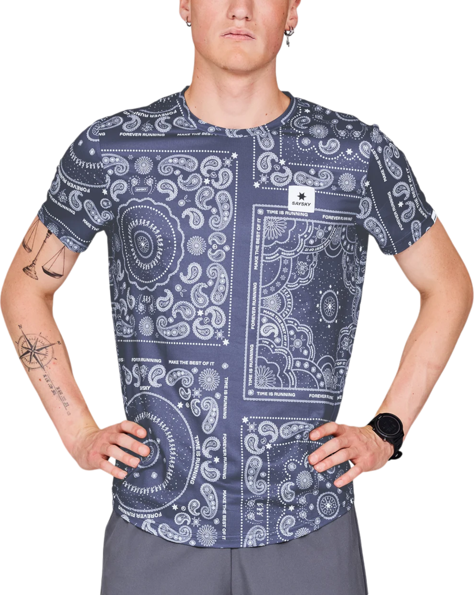 Тениска Saysky Saysky Paisley Combat T-Shirt Синьо | mmrss03c1020, 0