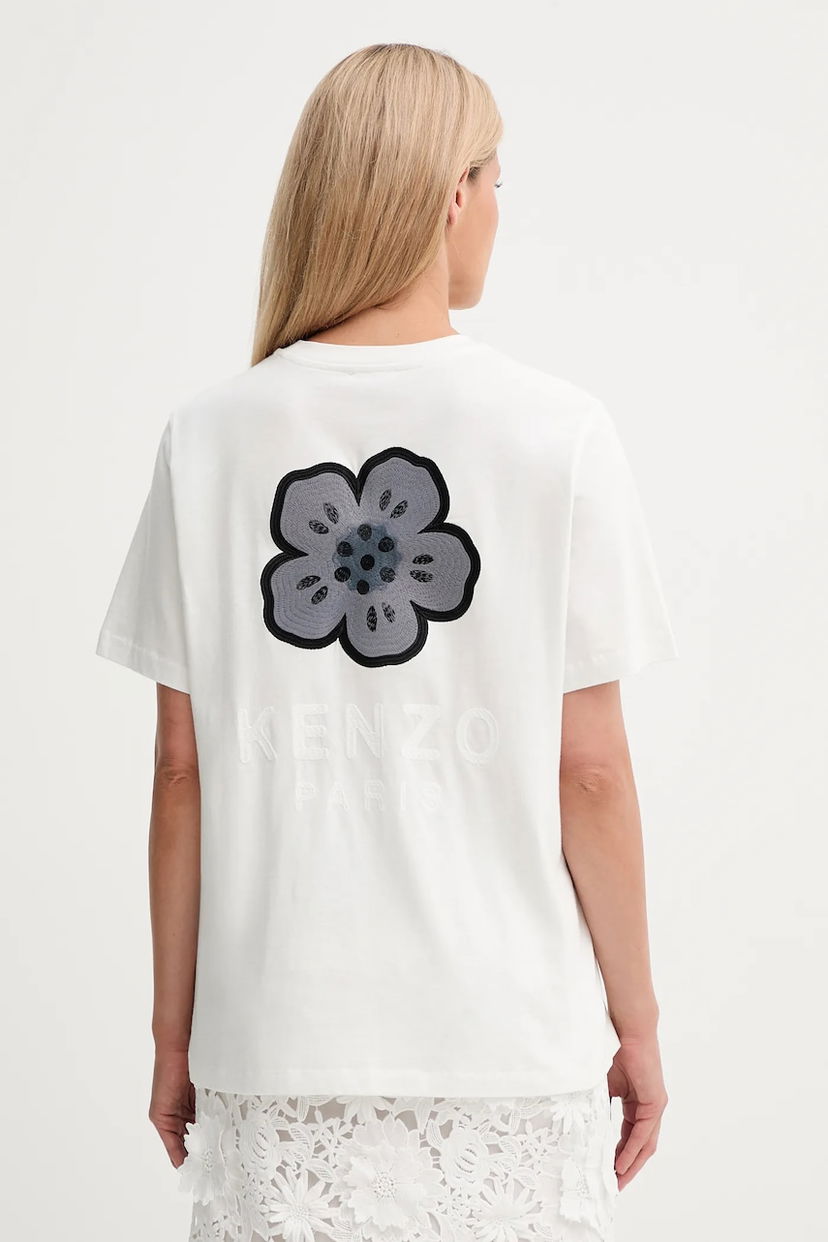 Тениска KENZO Kenzo Women's Floral T-Shirt Бяло | FF62TS5564SG