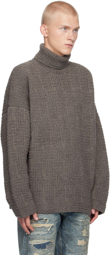 Пуловер Fear of God Fear of God Wool Jacquard Turtleneck Sweater Кафяво | FG820-22810WJB, 1