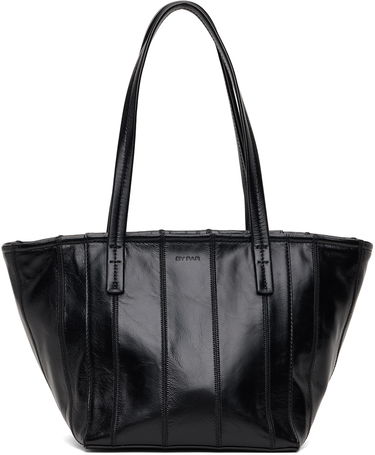 Голяма пазарска чанта BY FAR Patchwork Bar Leather Tote Черно | MWBTT002LL002BK001PA, 0