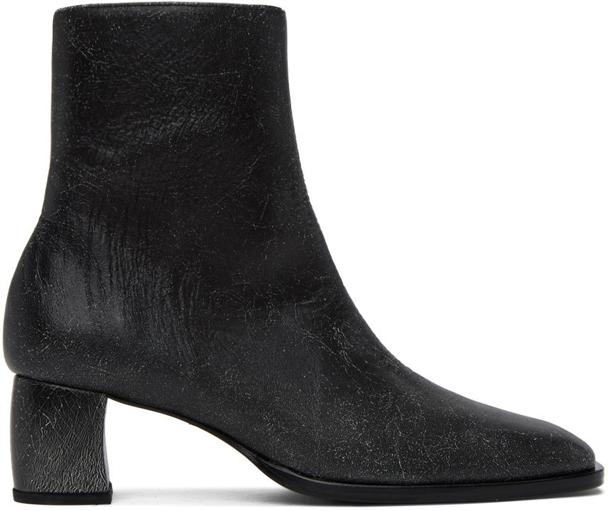 Кецове и обувки Eckhaus Latta Eckhaus Latta Bowed Ankle Boots Черно | FEKLWBWBO00106, 0