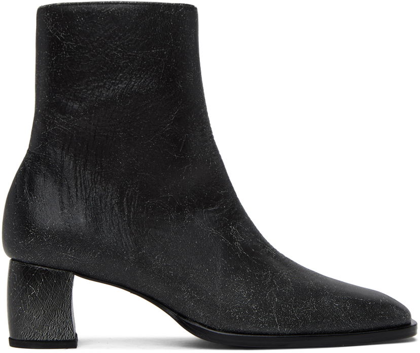 Кецове и обувки Eckhaus Latta Eckhaus Latta Bowed Ankle Boots Черно | FEKLWBWBO00106