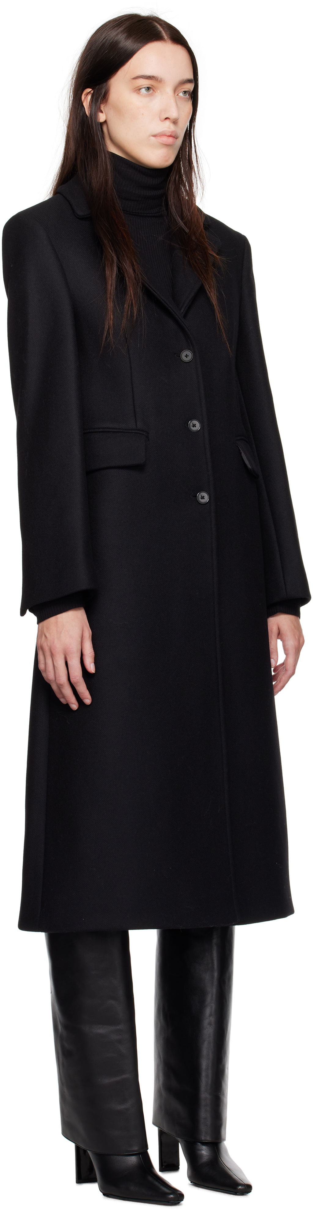 Палта Loulou de Saison Loulou de Saison Alisa Long Coat Черно | ALISA, 1