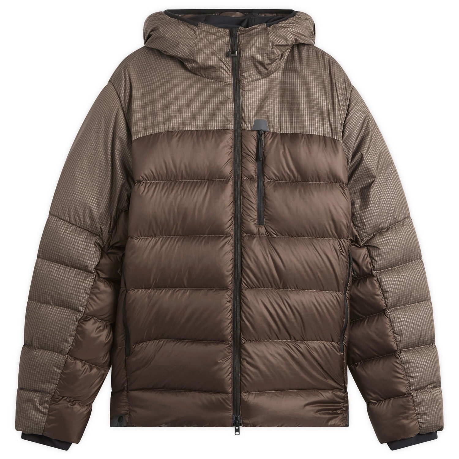 Пухо яке The North Face HKE Kalix Grid Pattern Down Hooded Jacket Кафяво | NF0A8D1Y1OI, 1