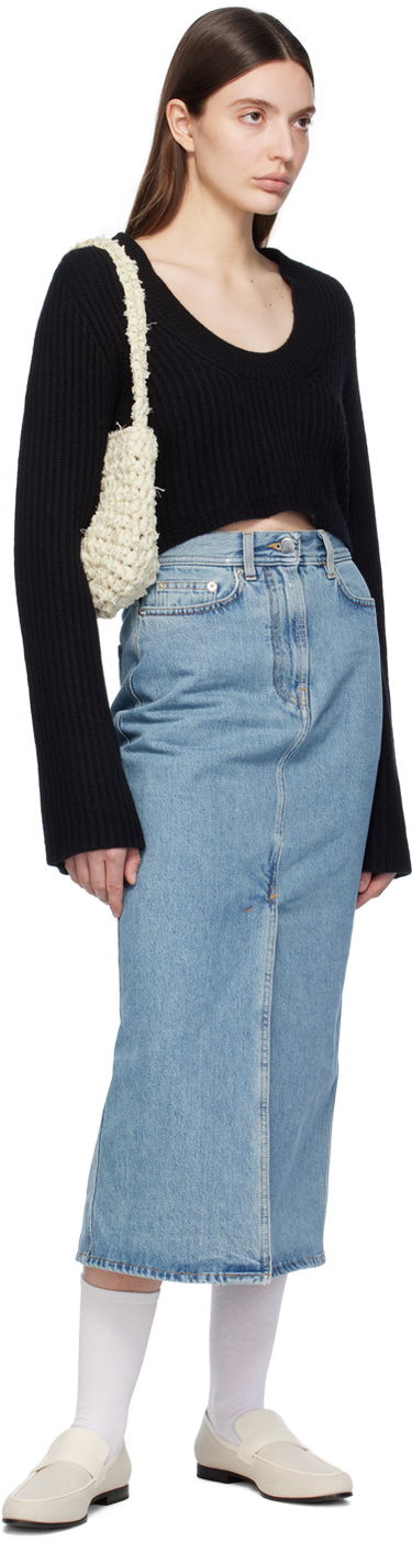 Пуловер Loulou de Saison Loulou de Saison Chante Cropped Ribbed Sweater Черно | CHANTE, 3