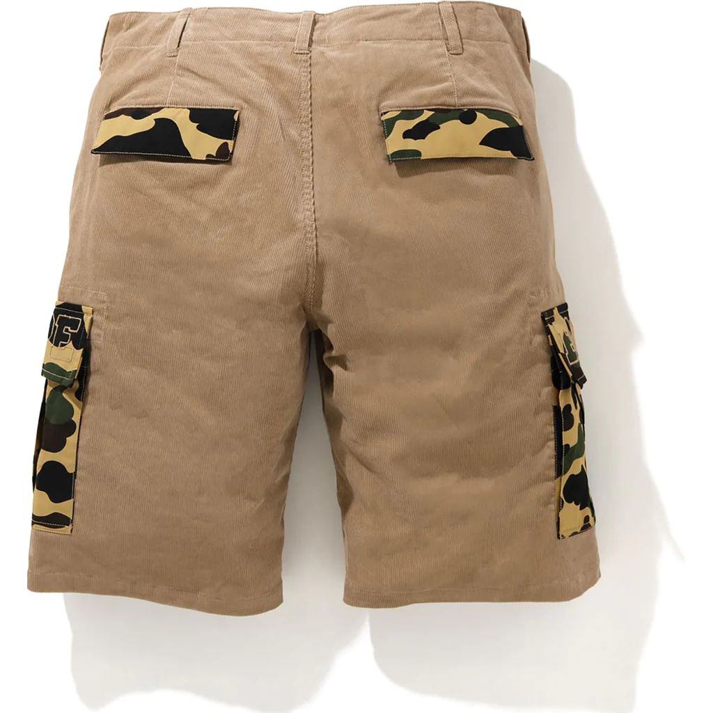 Къси панталони BAPE 1st Camo Corduroy Wide 6pocket Shorts Бежово | 001SPH301006X, 1
