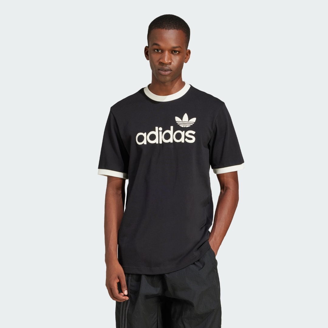 Тениска adidas Performance Simple T-Shirt Black Cotton Blend Ringer Черно | JC8372, 0