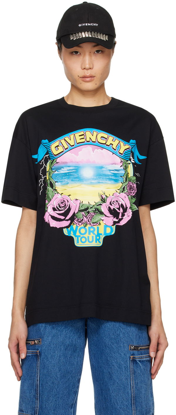 Тениска Givenchy Printed T-Shirt Черно | BM71JA3YJ7001