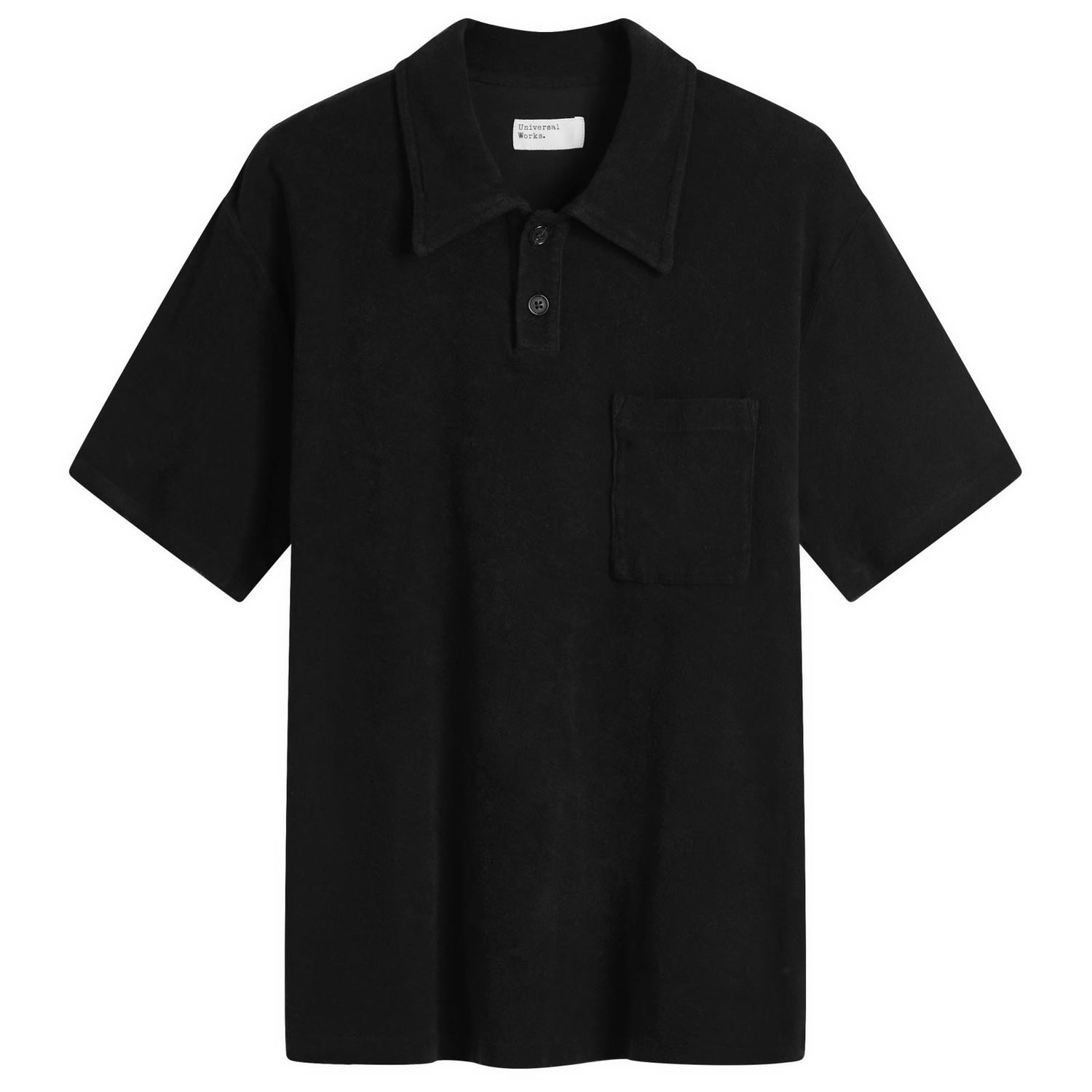 Поло тениска Universal Works Universal Works Newlyn Light Weight Terry Polo, Size Large Черно | 32727-BLK, 0