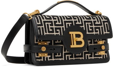 Чанта през рамо Balmain Balmain B-Buzz 24 Canvas and Leather Bag Черно | EN1DA829TJGH, 1