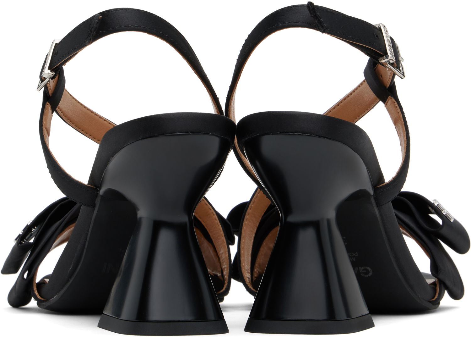 Кецове и обувки GANNI GANNI Big Bow High Heeled Sandals Черно | S2850, 1