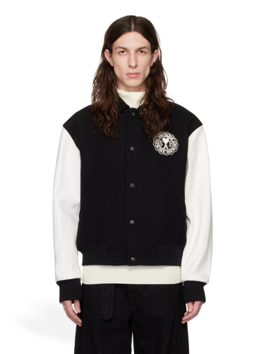 Яке бомбър AMI Patch Bomber Jacket Черно | HJK214.259