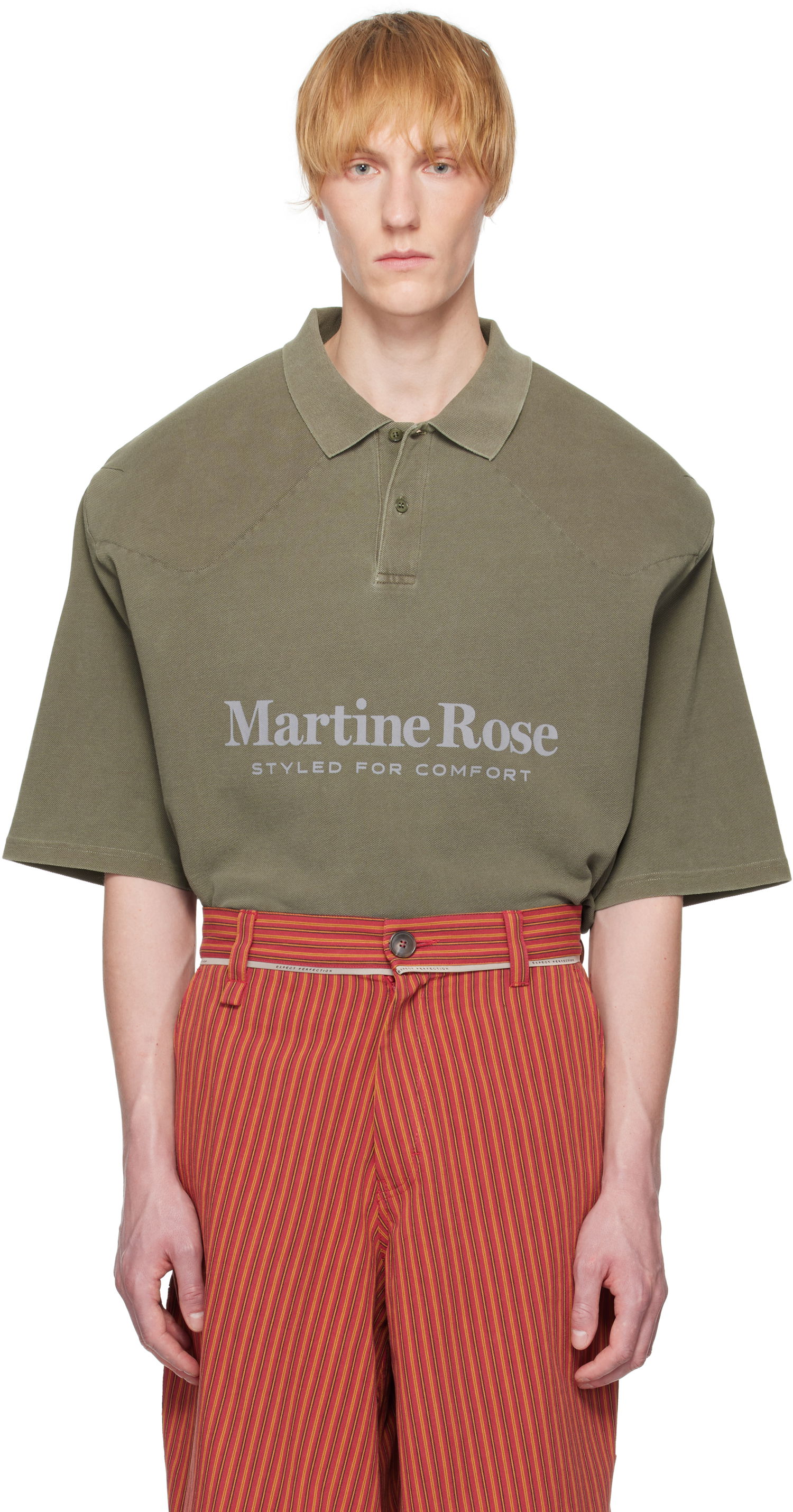 Поло тениска Martine Rose Martine Rose Padded Polo Зелено | 654JE02411L, 0