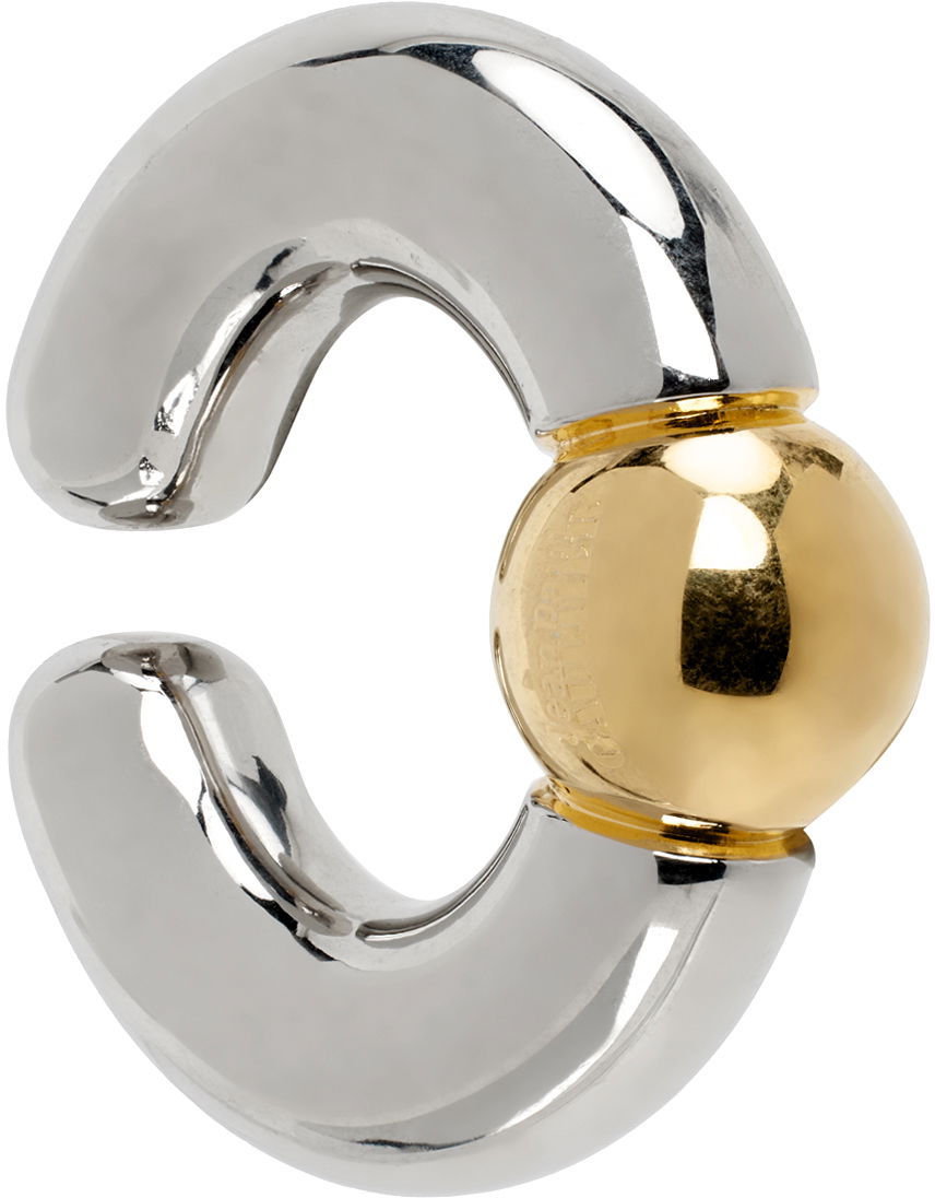 Обеци Jean Paul Gaultier Tube Ear Cuff with Gold Detail Металик | 24/31-U-BO058-X053-9192, 1