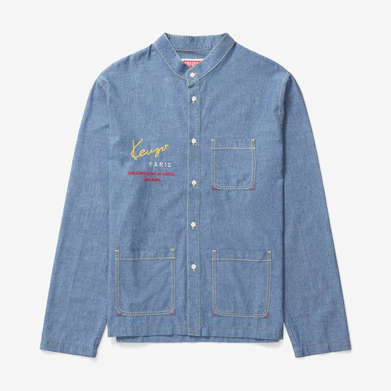 Риза KENZO Rinse Chambray Синьо | FD65DC4156X1.DM, 0